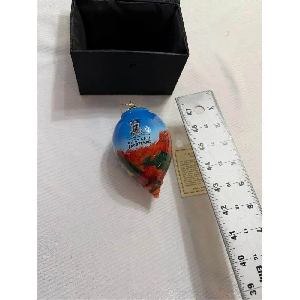 Chateau Frontenac Hand Painted Ornament Signed